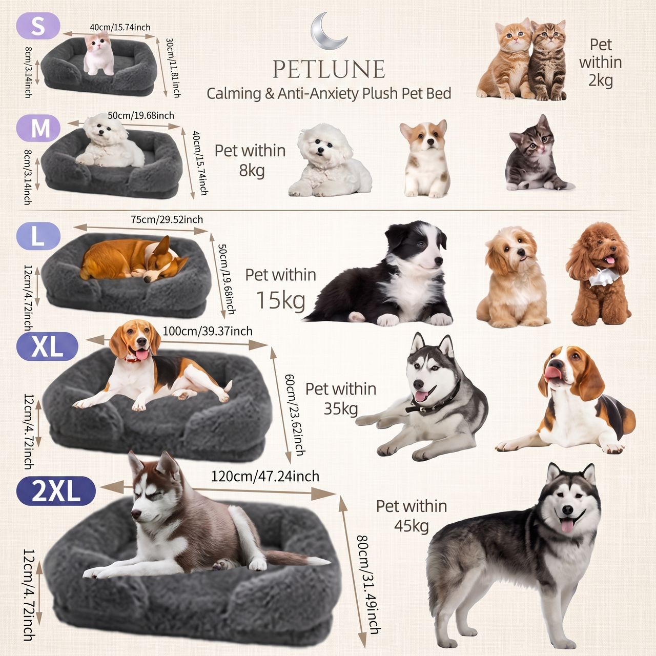 Orthopedic Plush Dog Bed