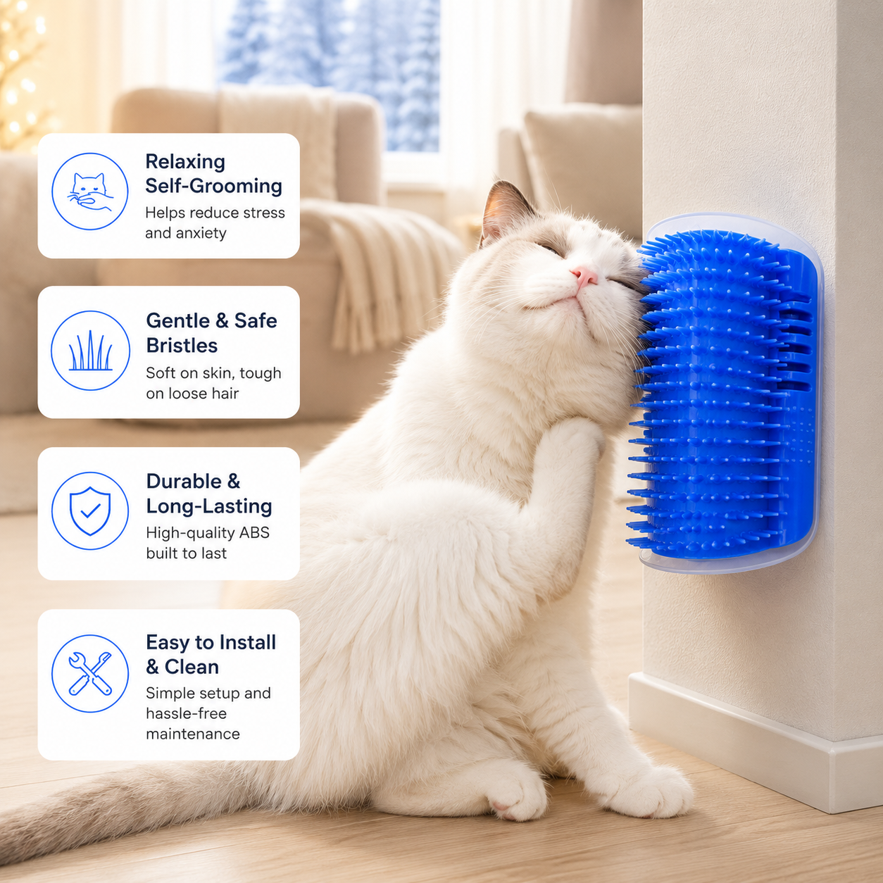 Self-Grooming Cat Massage Scratcher