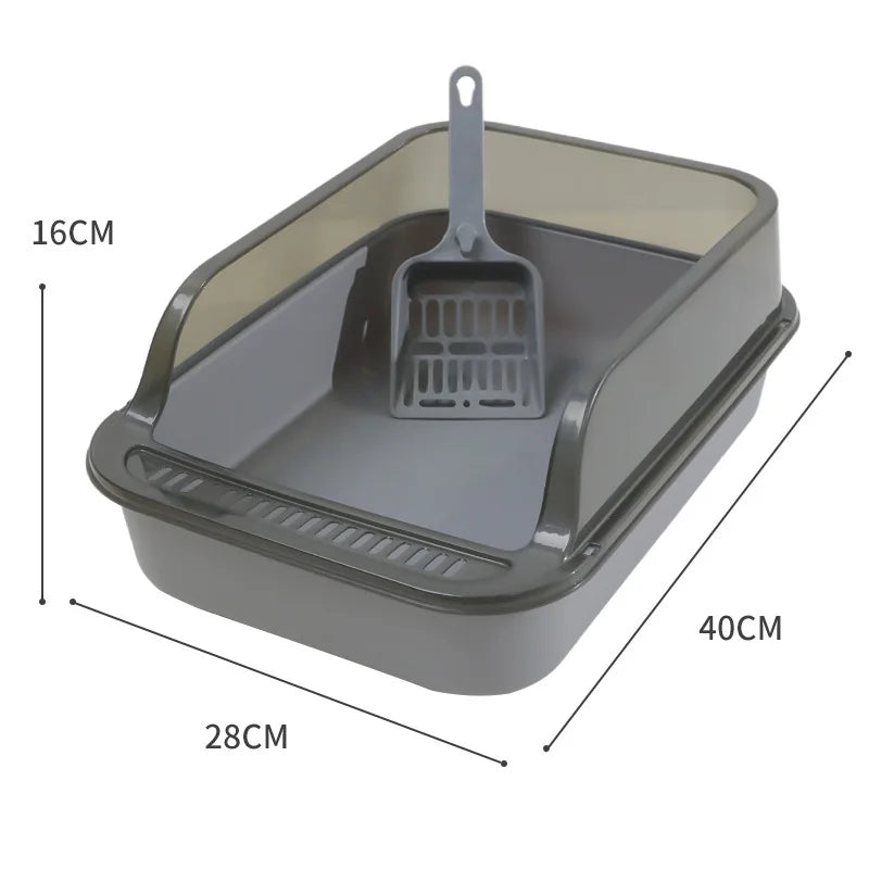 Semi-Enclosed Cat Litter Box