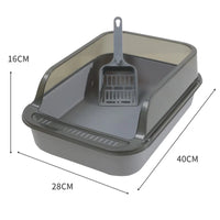 Semi-Enclosed Cat Litter Box