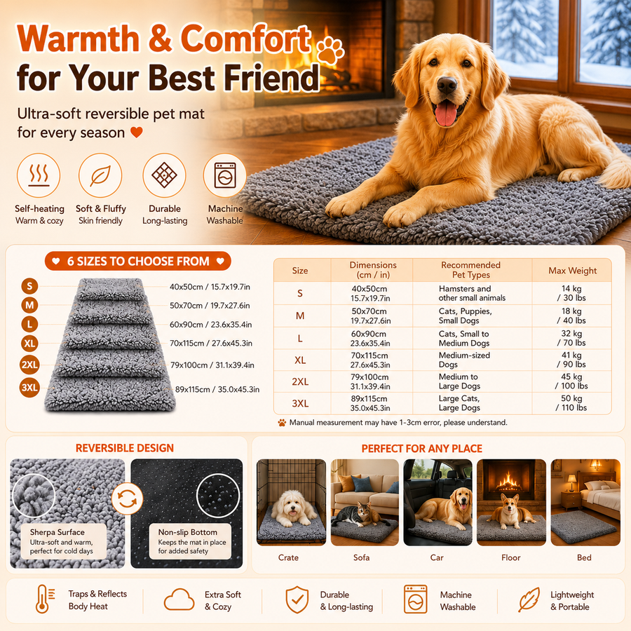 Self-Heating Thermal Pet Mat