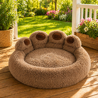 Calming Plush Paw Dog Bed