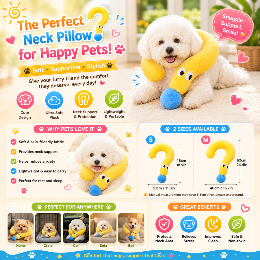 Calming Neck Support Dog Pillow