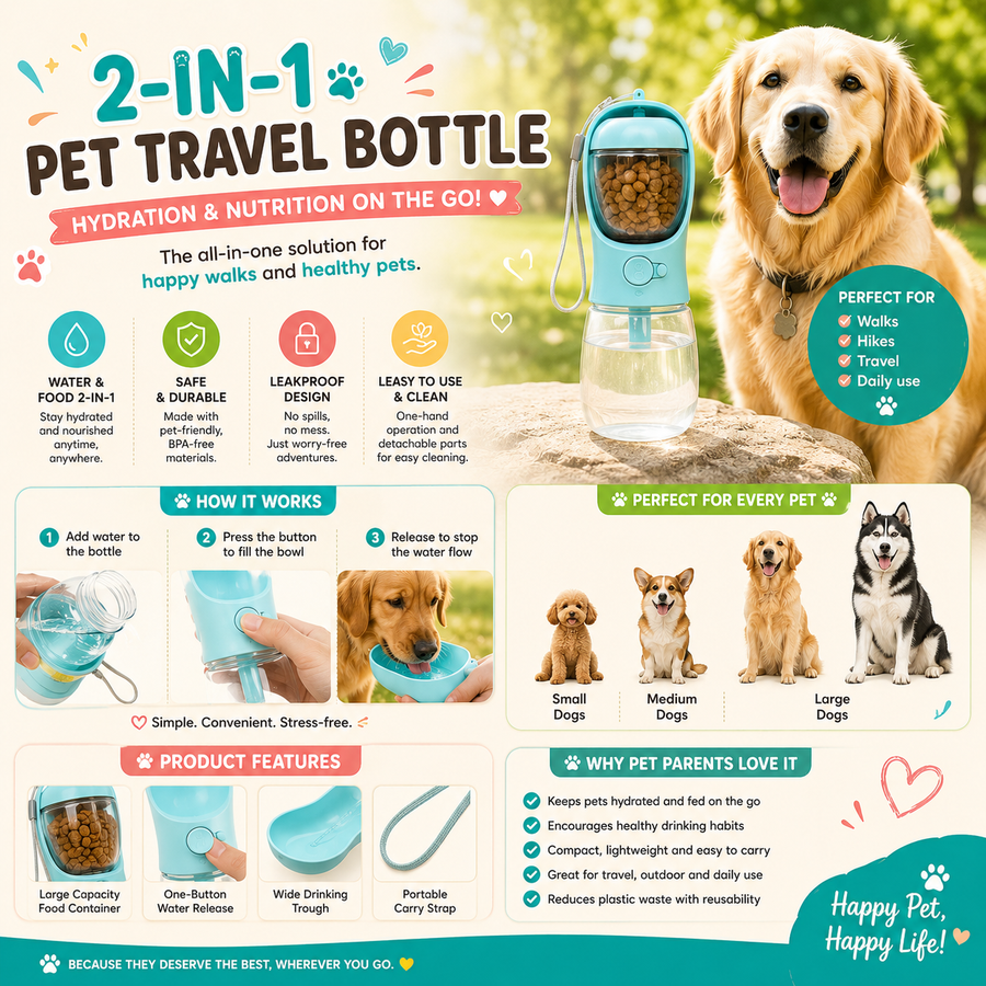 Dog & Cat Water Bottle