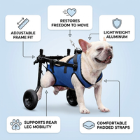 Adjustable Pet Wheelchair Cart feature infographic