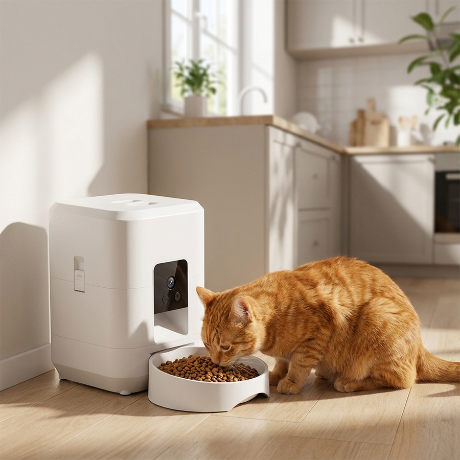 Smart Wi-Fi Pet Feeder with Camera