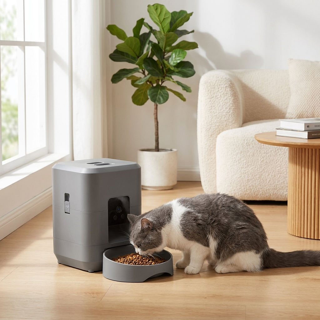 Smart Wi-Fi Pet Feeder with Camera