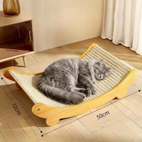 Wooden Cat Scratch Board & Bed