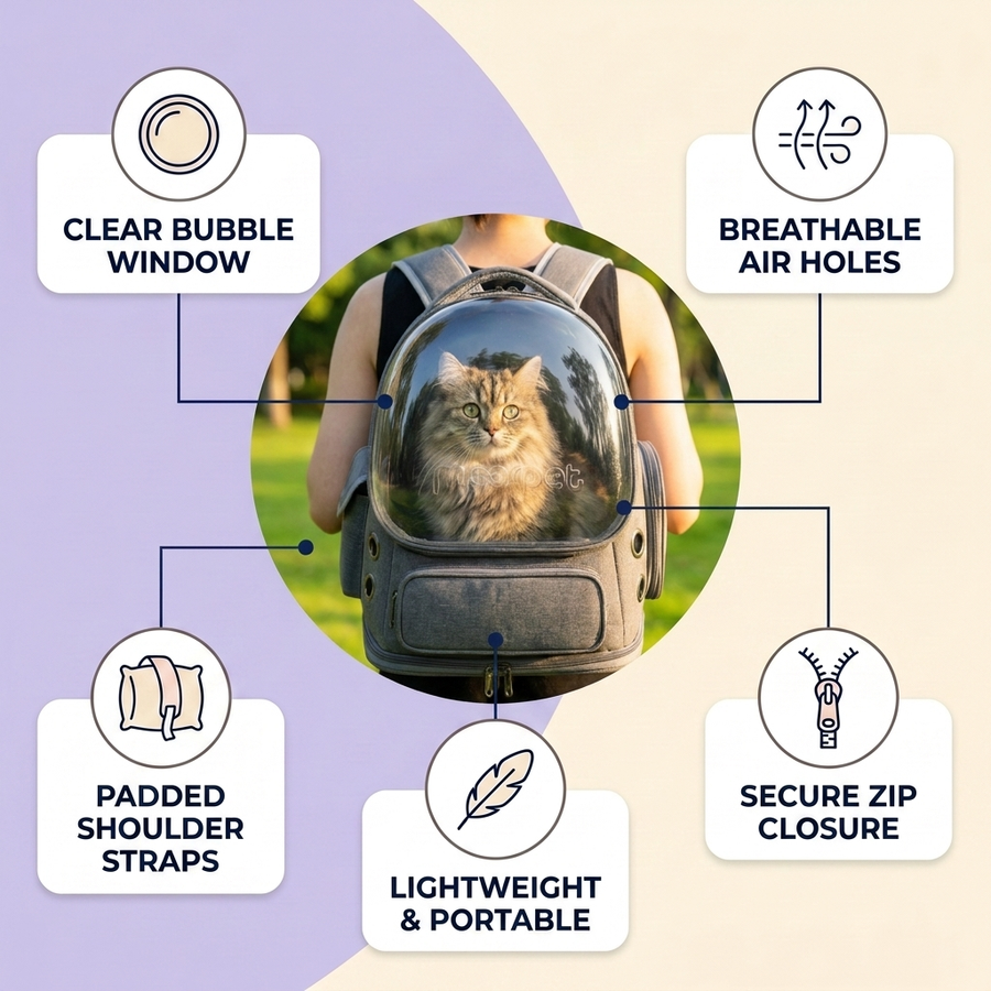 Transparent Pet Carrier Backpack