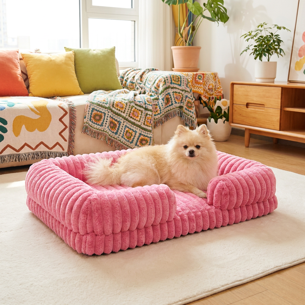 Orthopedic Plush Dog Bed