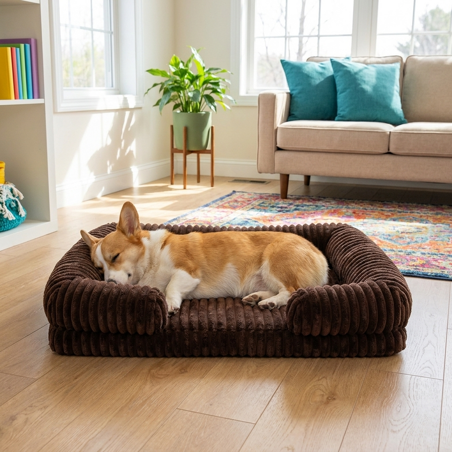 Orthopedic Plush Dog Bed