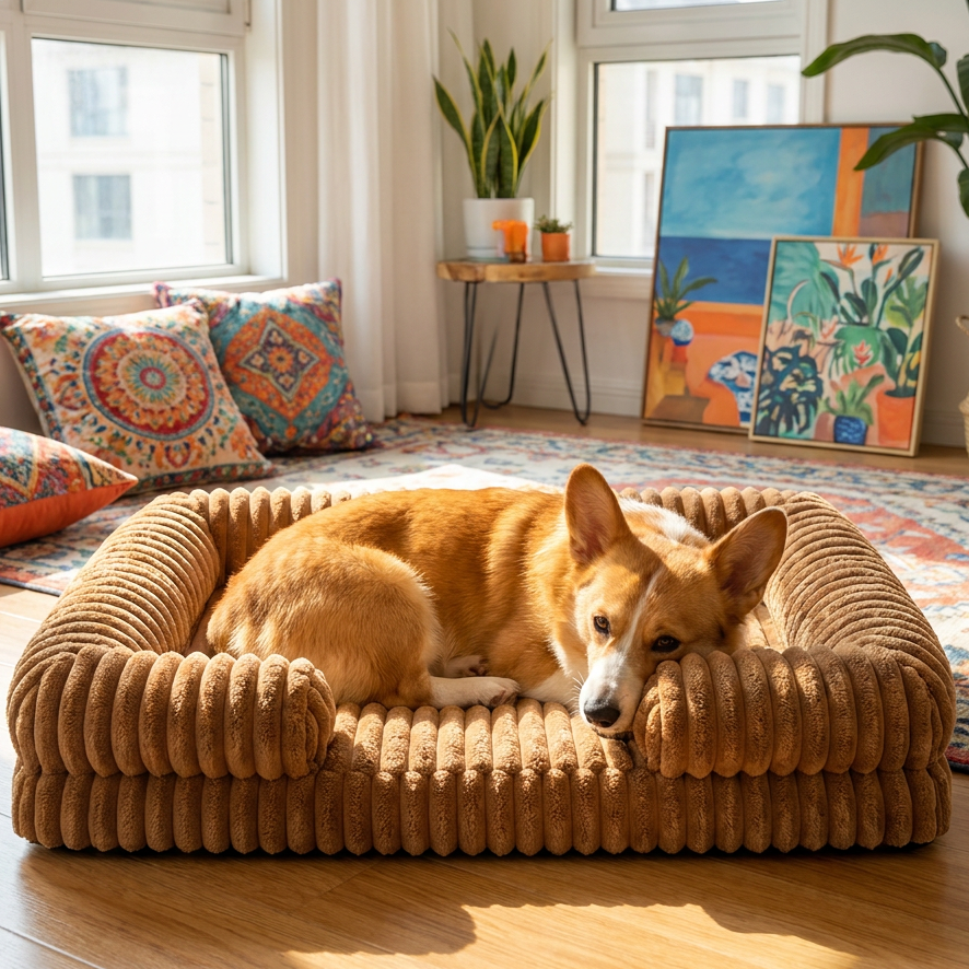 Orthopedic Plush Dog Bed