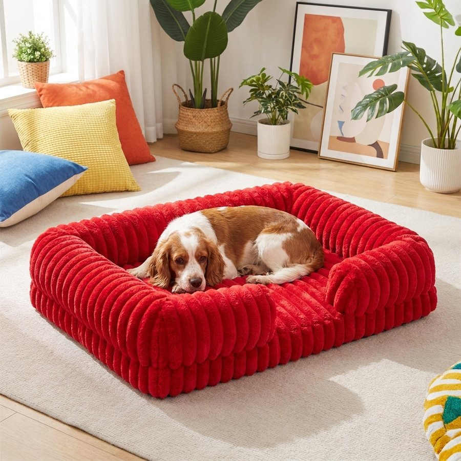 Orthopedic Plush Dog Bed