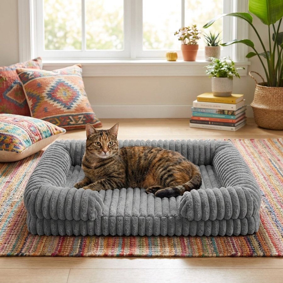Orthopedic Plush Dog Bed