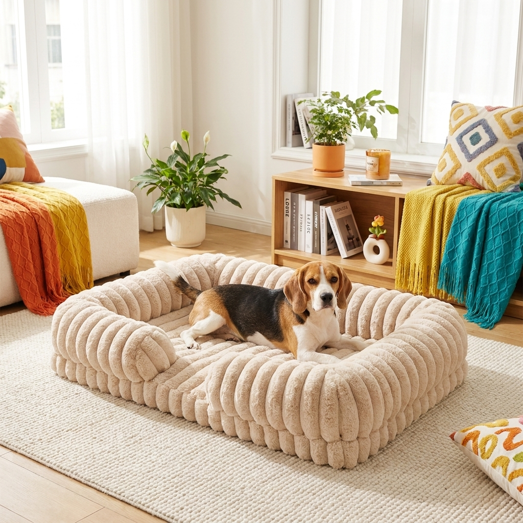 Orthopedic Plush Dog Bed