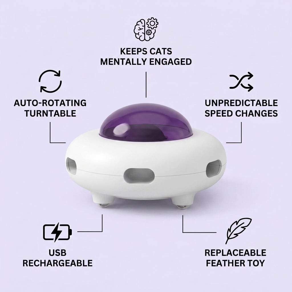 UFO Spinning Cat Toy