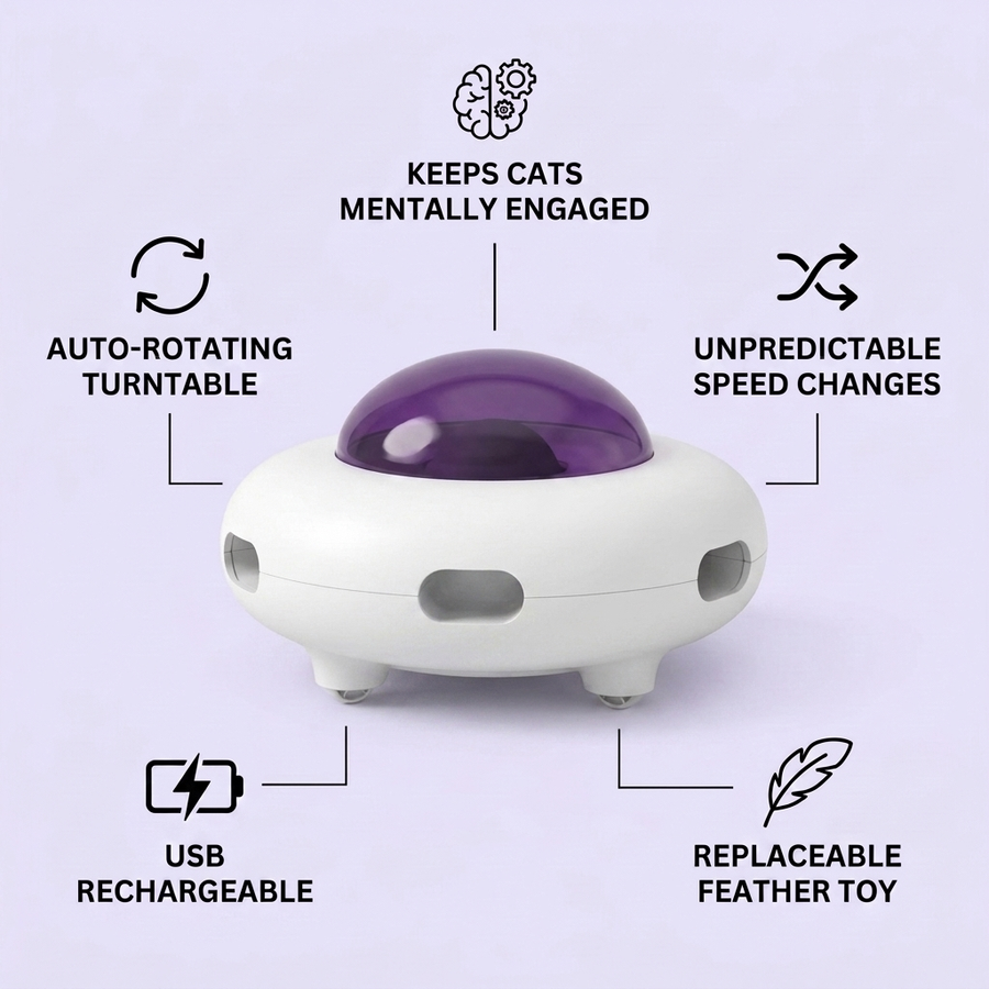 UFO Spinning Cat Toy
